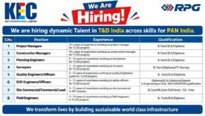 KEC International Hiring 2026