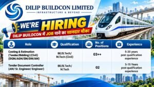 Dilip Buildcon Hiring 2026