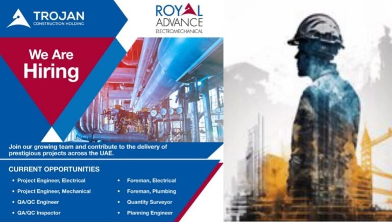 Trojan Construction Holding Recruitment | Project Engineer, QA/QC ...
