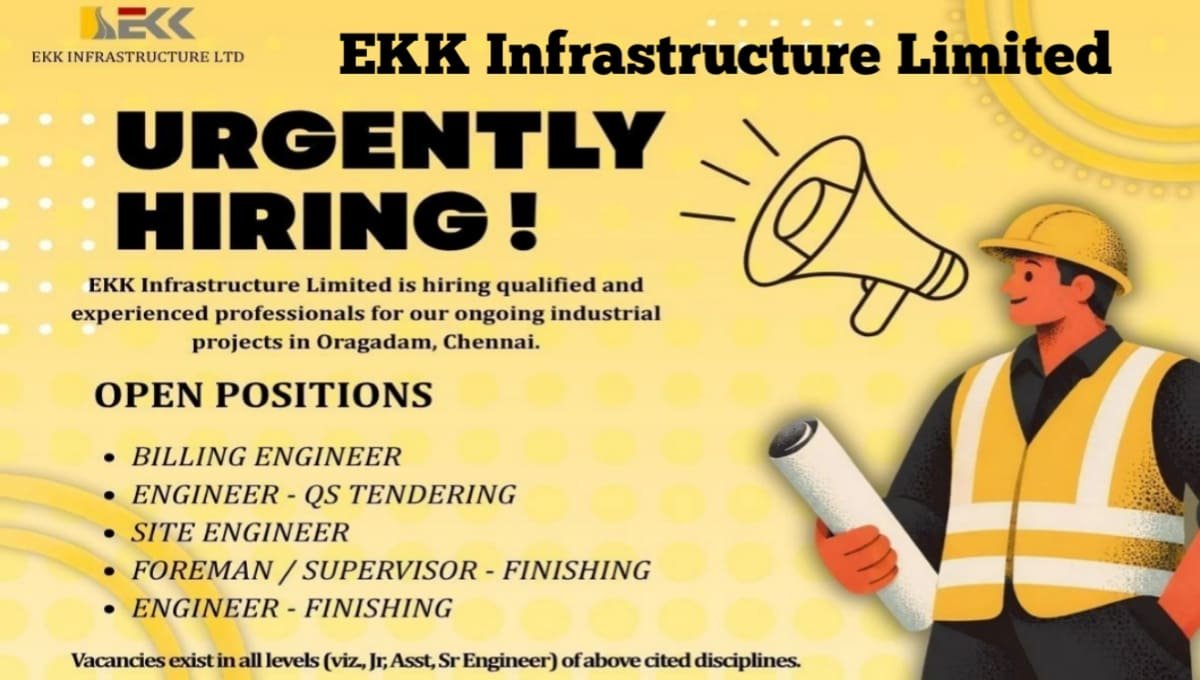 EKK Infrastructure Urgently Hiring