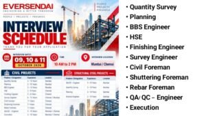 Eversendai Construction Walk-In Interview