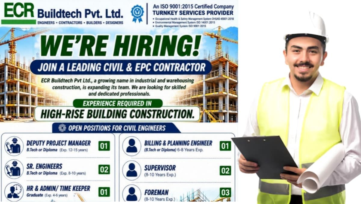 ECR Buildtech Pvt Ltd Vacancy 