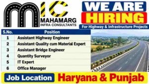 Mahamarg Infra Consultants Vacancy