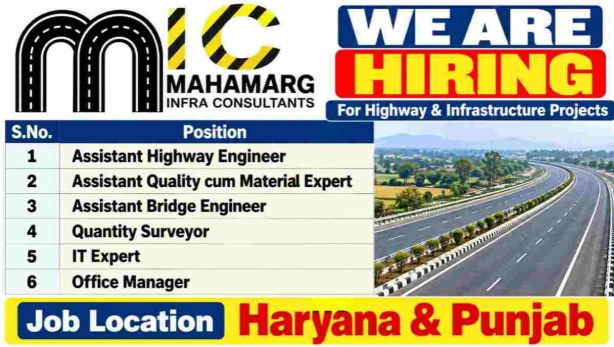 Mahamarg Infra Consultants Vacancy