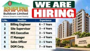 Ashapurna Buildcon Ltd Recruitment