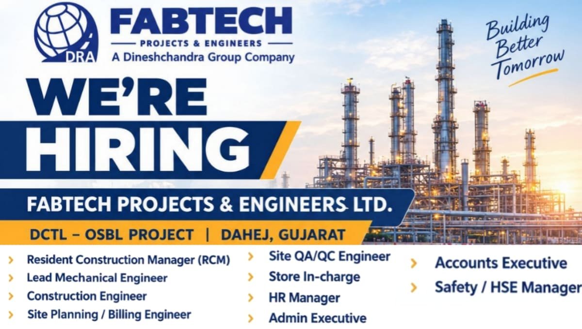DRA Fabtech Projects & Engineers Ltd Vacancy