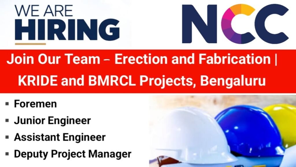 Job Opportunity with NCC Limited