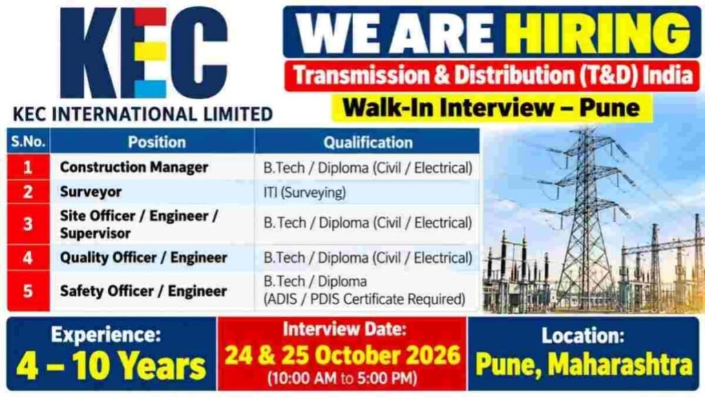 KEC International Ltd Walk-In Drive at Pune
