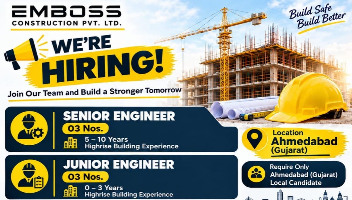 Emboss Construction Job Vacancy