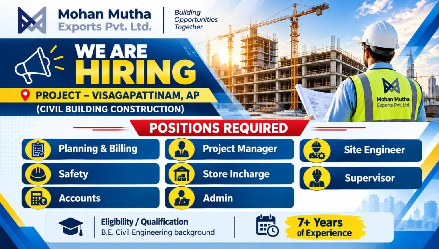 Mohan Mutha Exports Has Announced Multiple Job